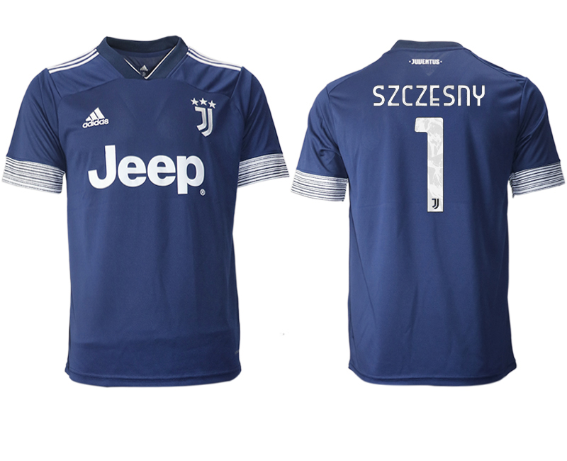 Men 2020-2021 club Juventus away aaa version #1 blue Soccer Jerseys->juventus jersey->Soccer Club Jersey